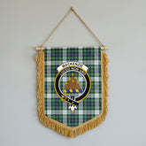 MacKenzie Dress Ancient Tartan Crest Wall Hanging Banner - Wood Pole